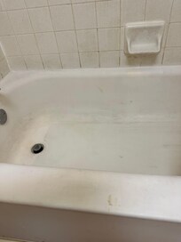 Disgusting bathtub and walls