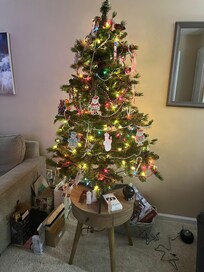 Tree with colored ornaments