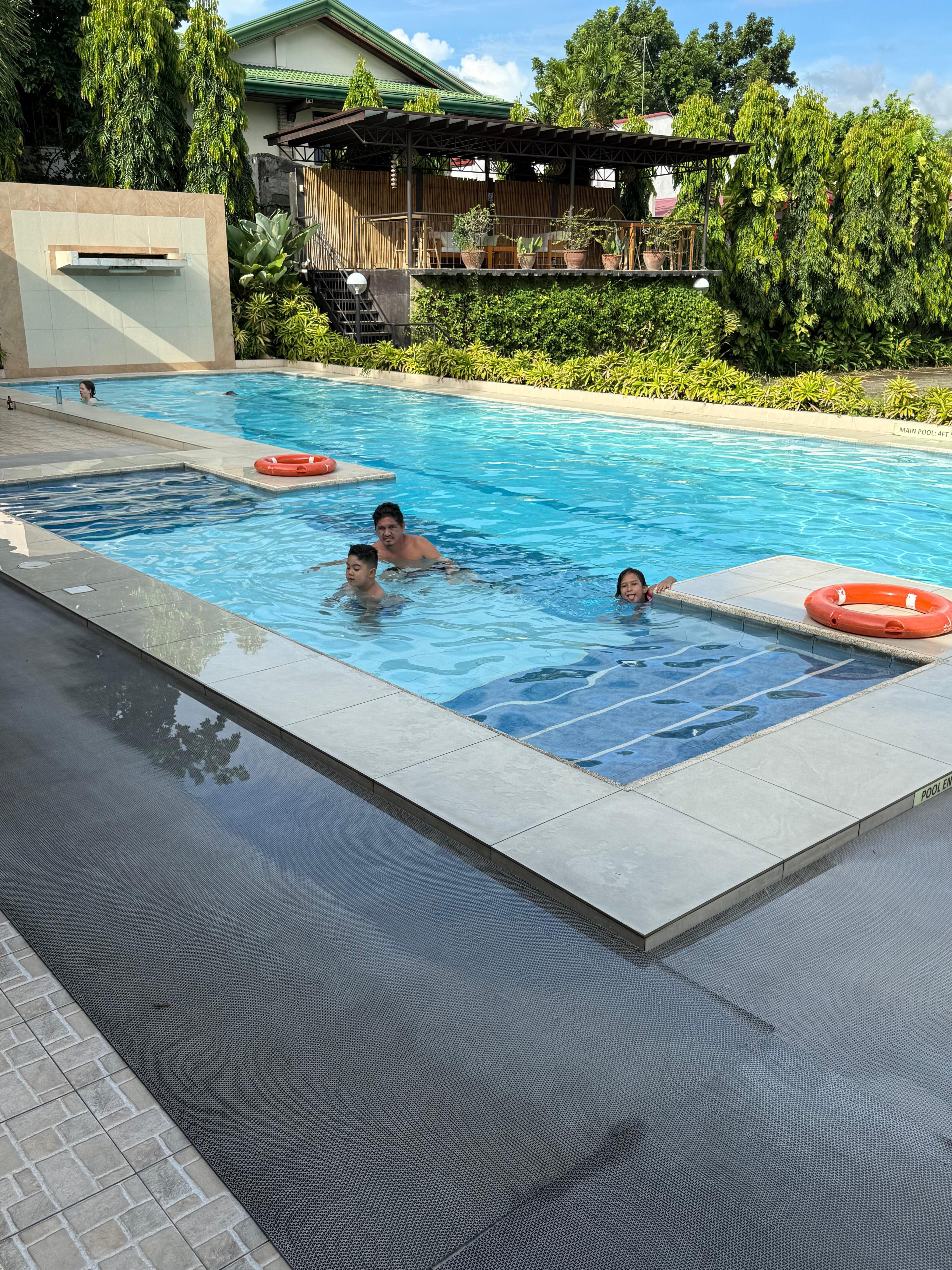 At the swimming pool