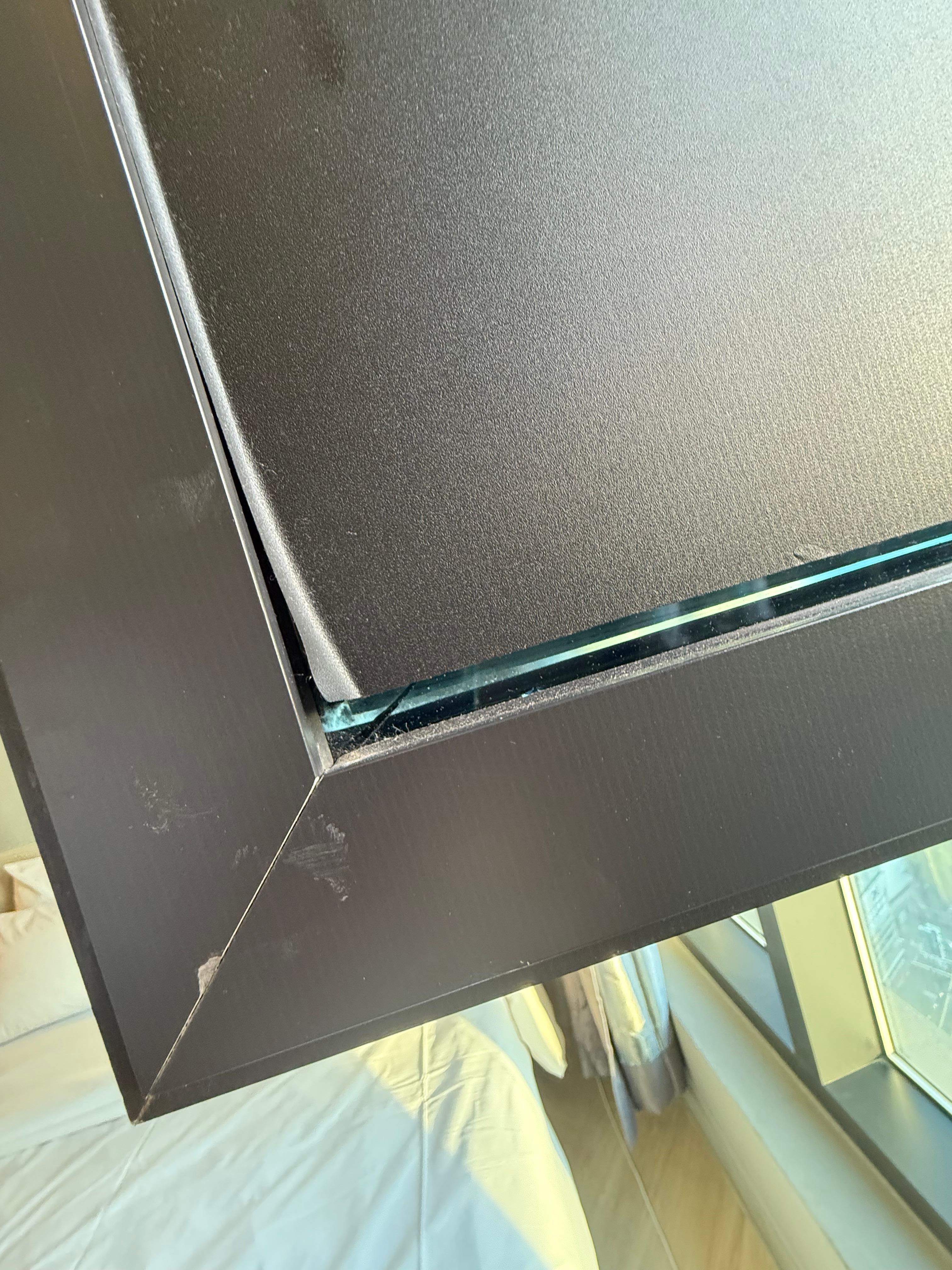 Broken glass behind there. 