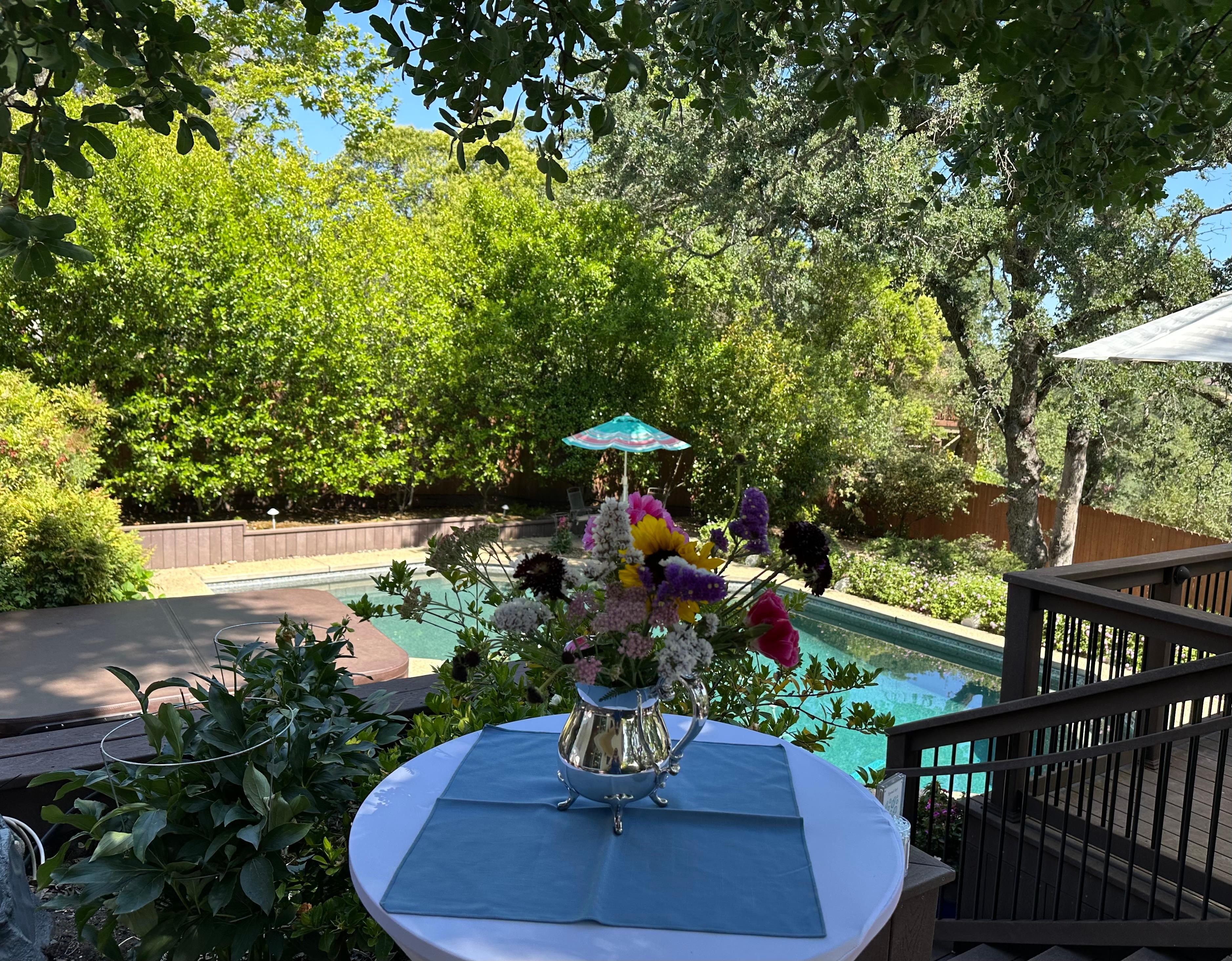 The backyard is a little piece of paradise! 