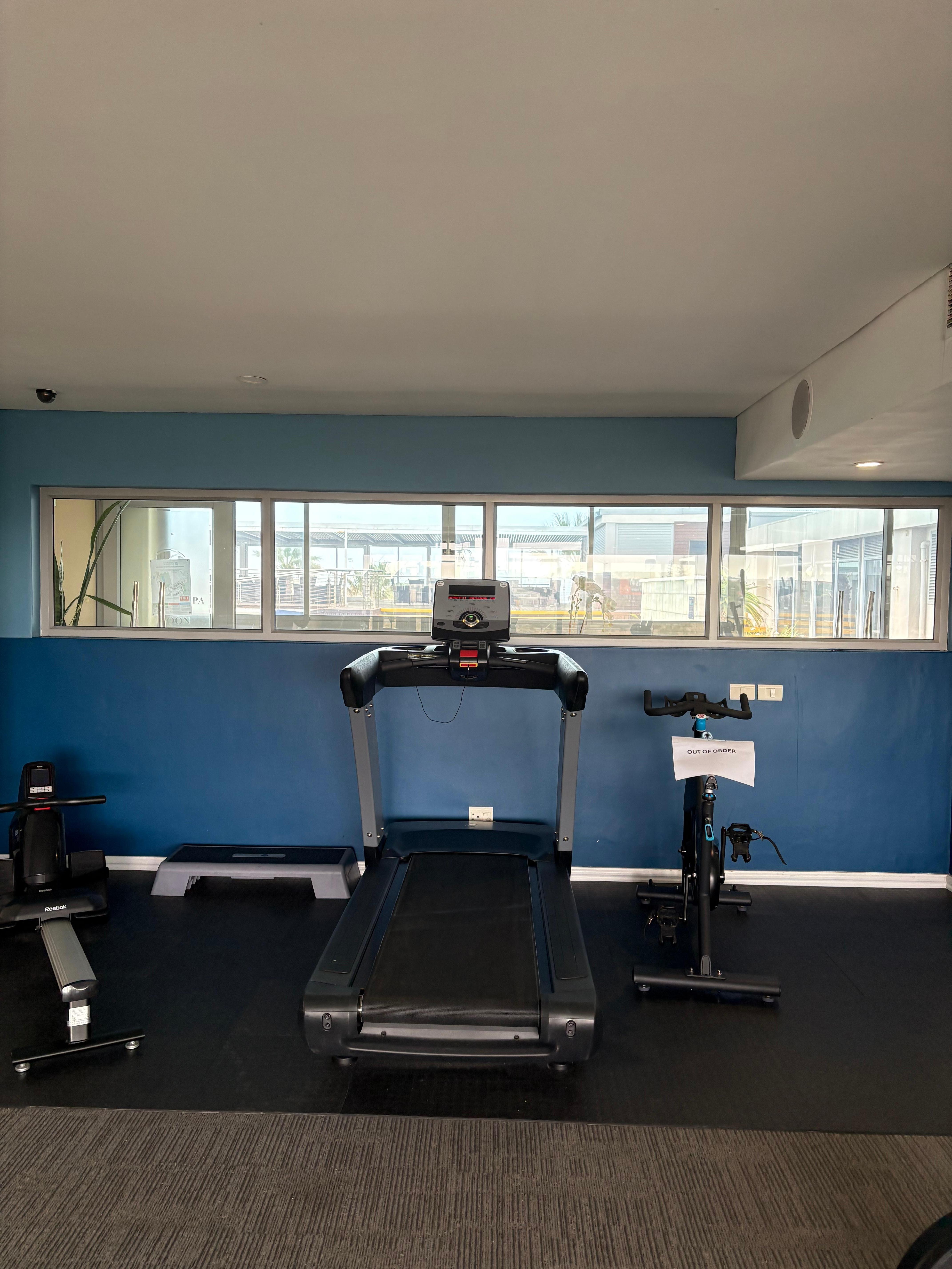 The gym that you have to pay extra for, the treadmill was not even working 