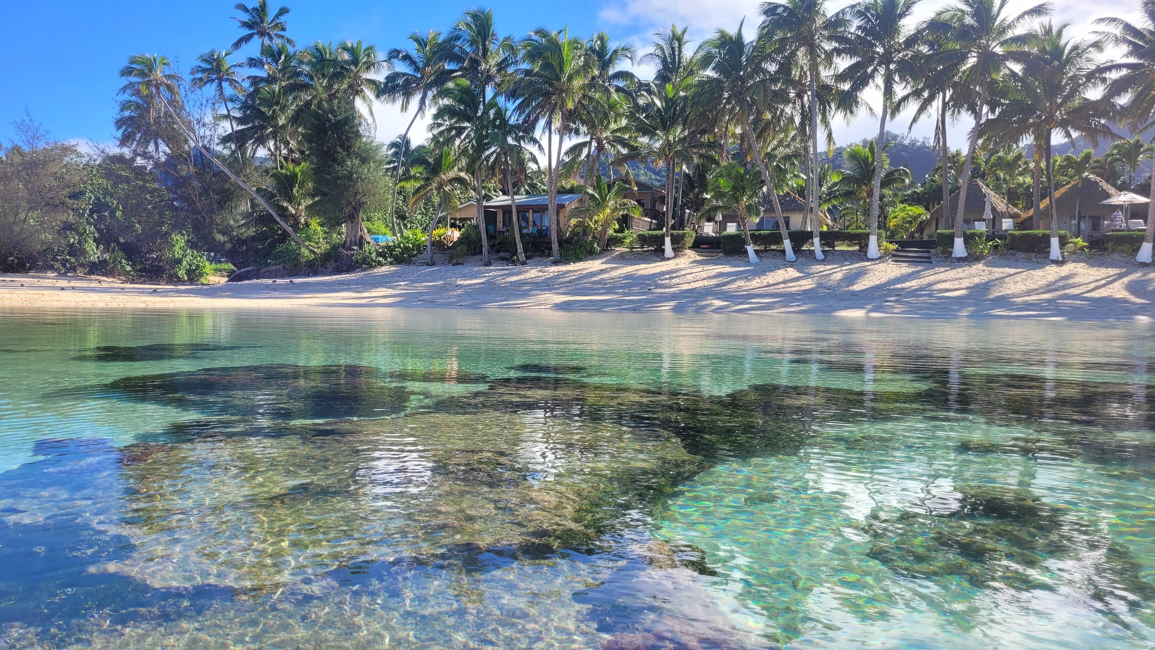 View from the water looking back to the house, far left of photo