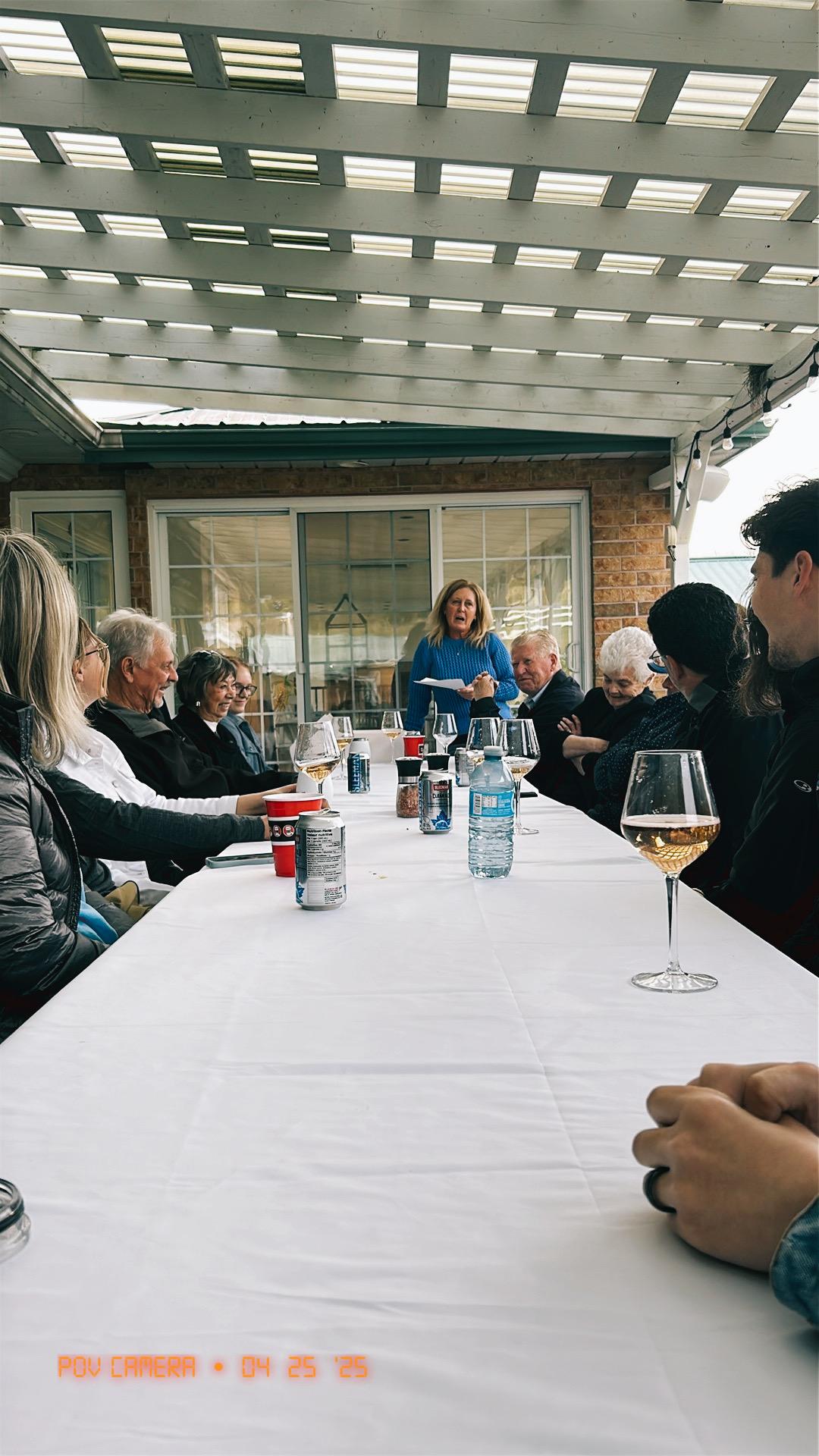 Rehearsal dinner on the patio 