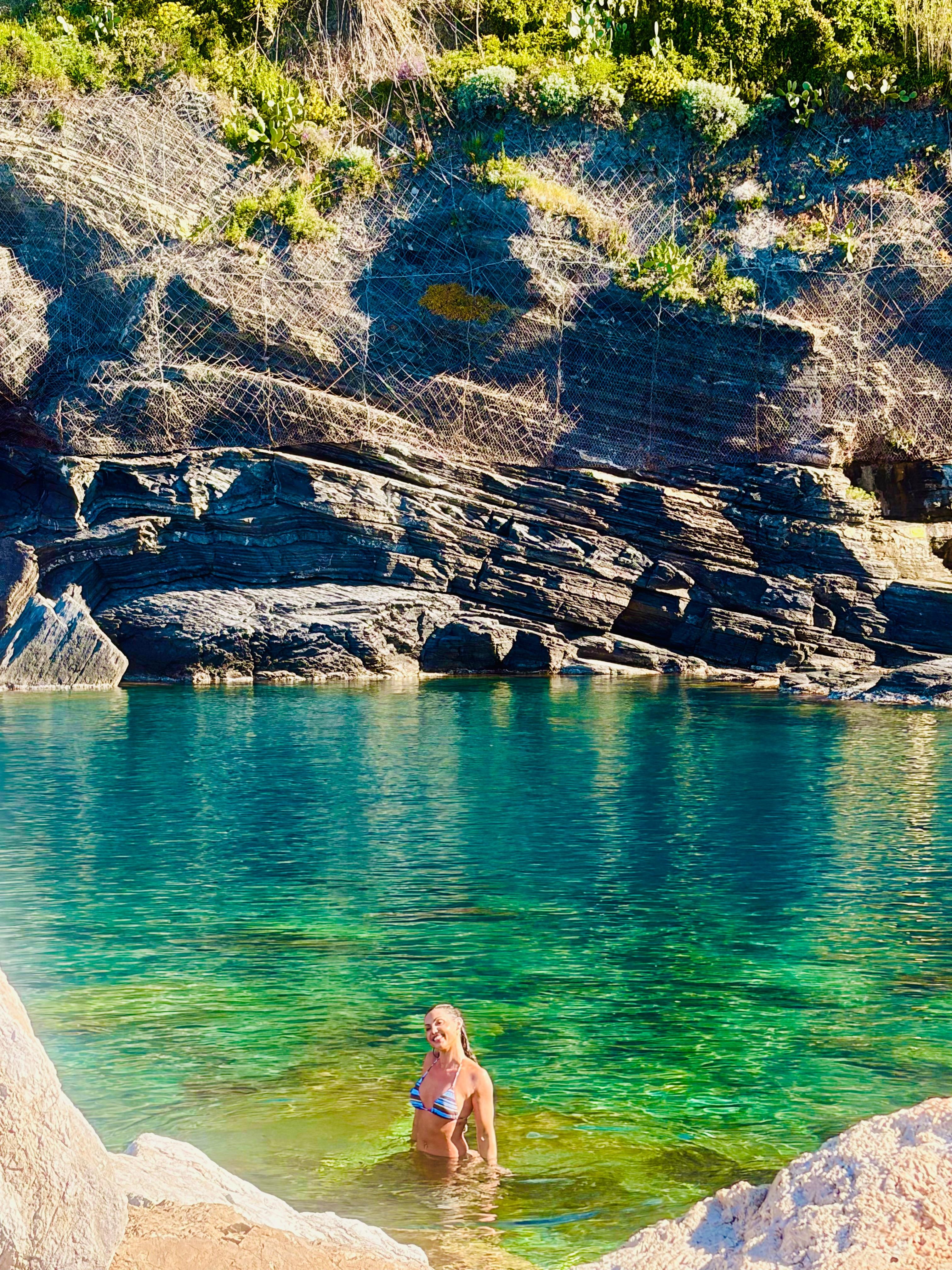 bathing in the harbour