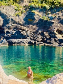 bathing in the harbour