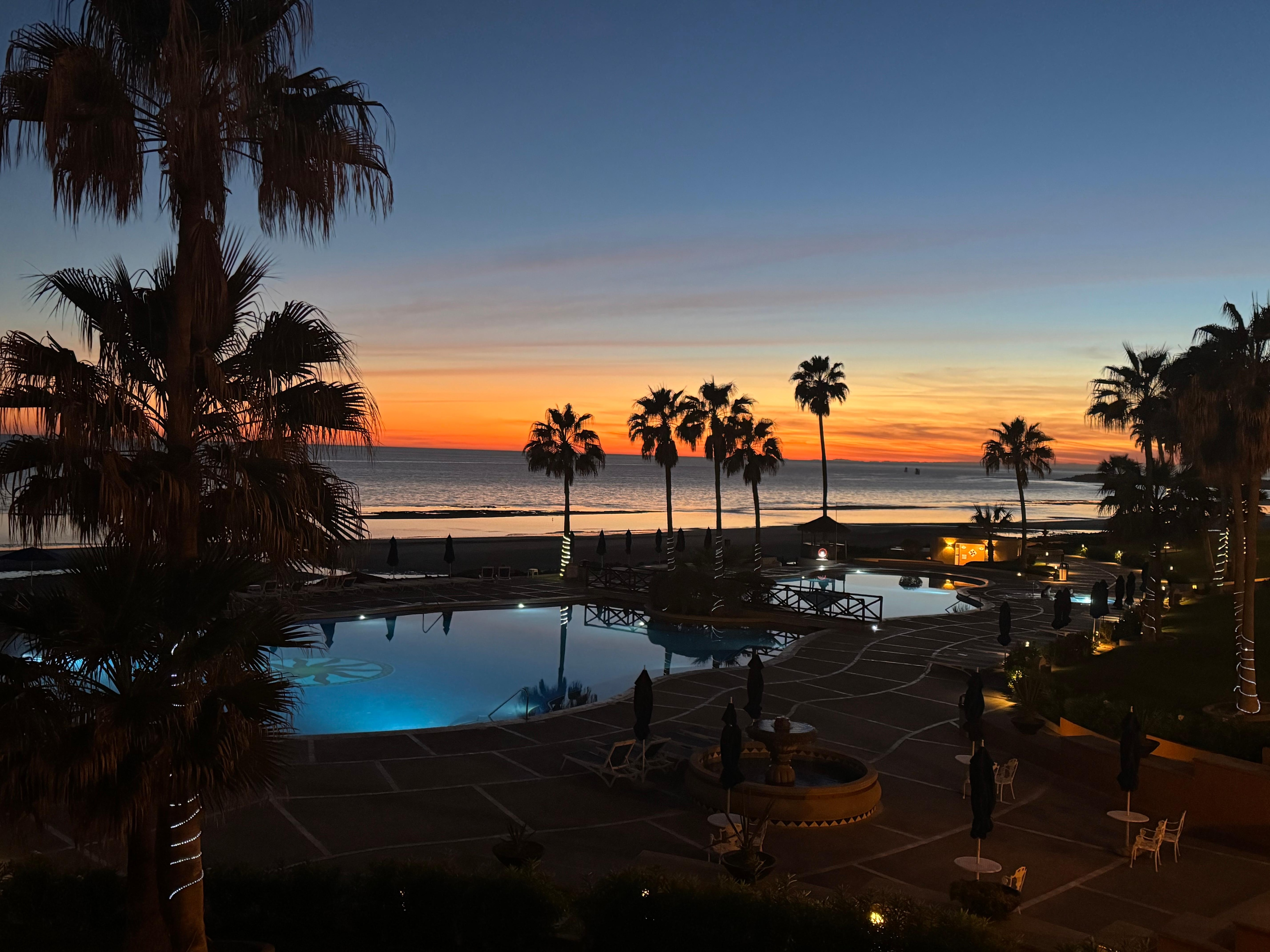 Sunset view from condo balcony.  No filters! 