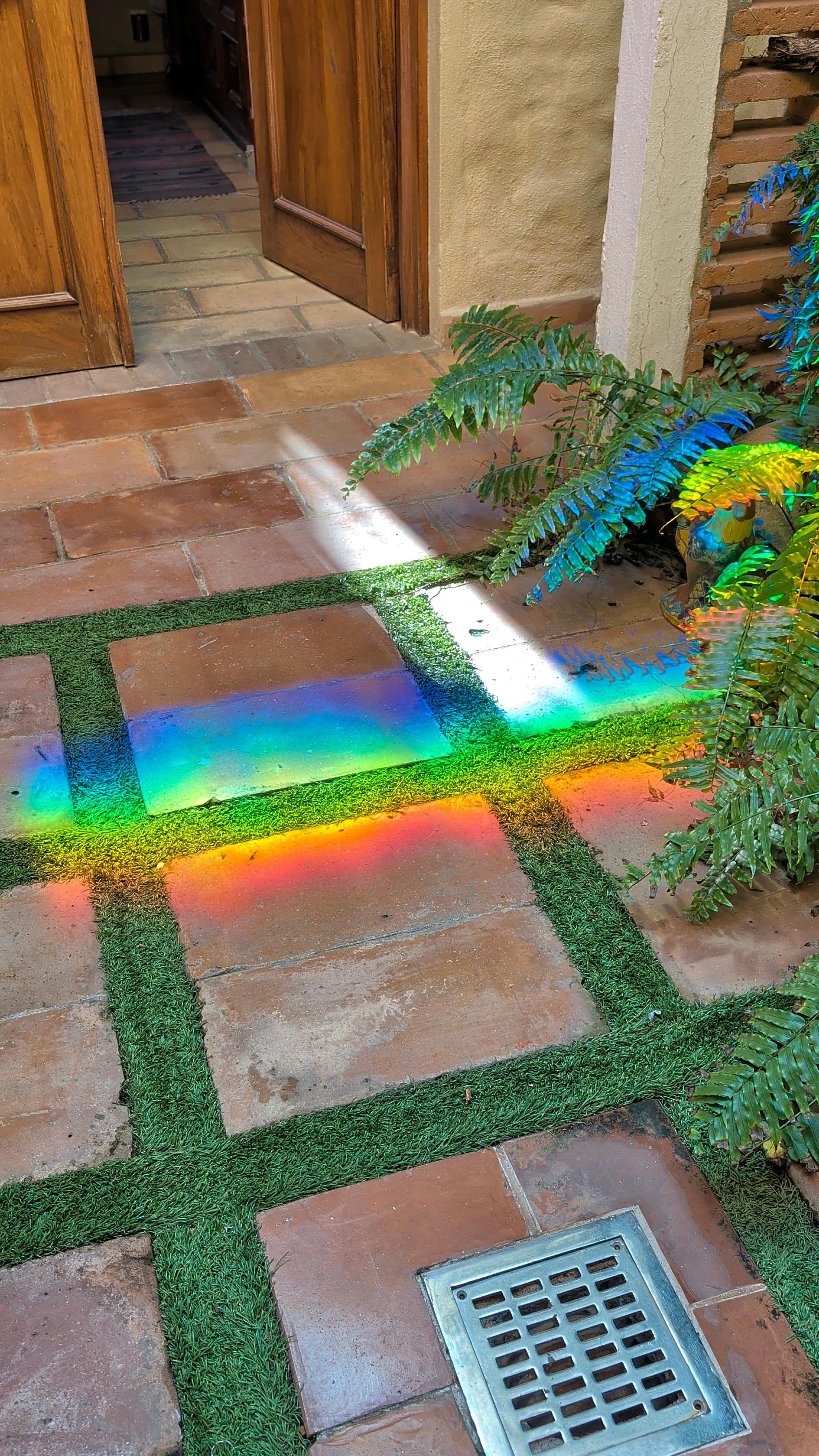 Prism in the court yard from the pool on the 3rd floor