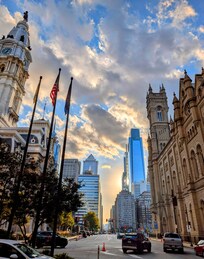 Just outside the hotel.