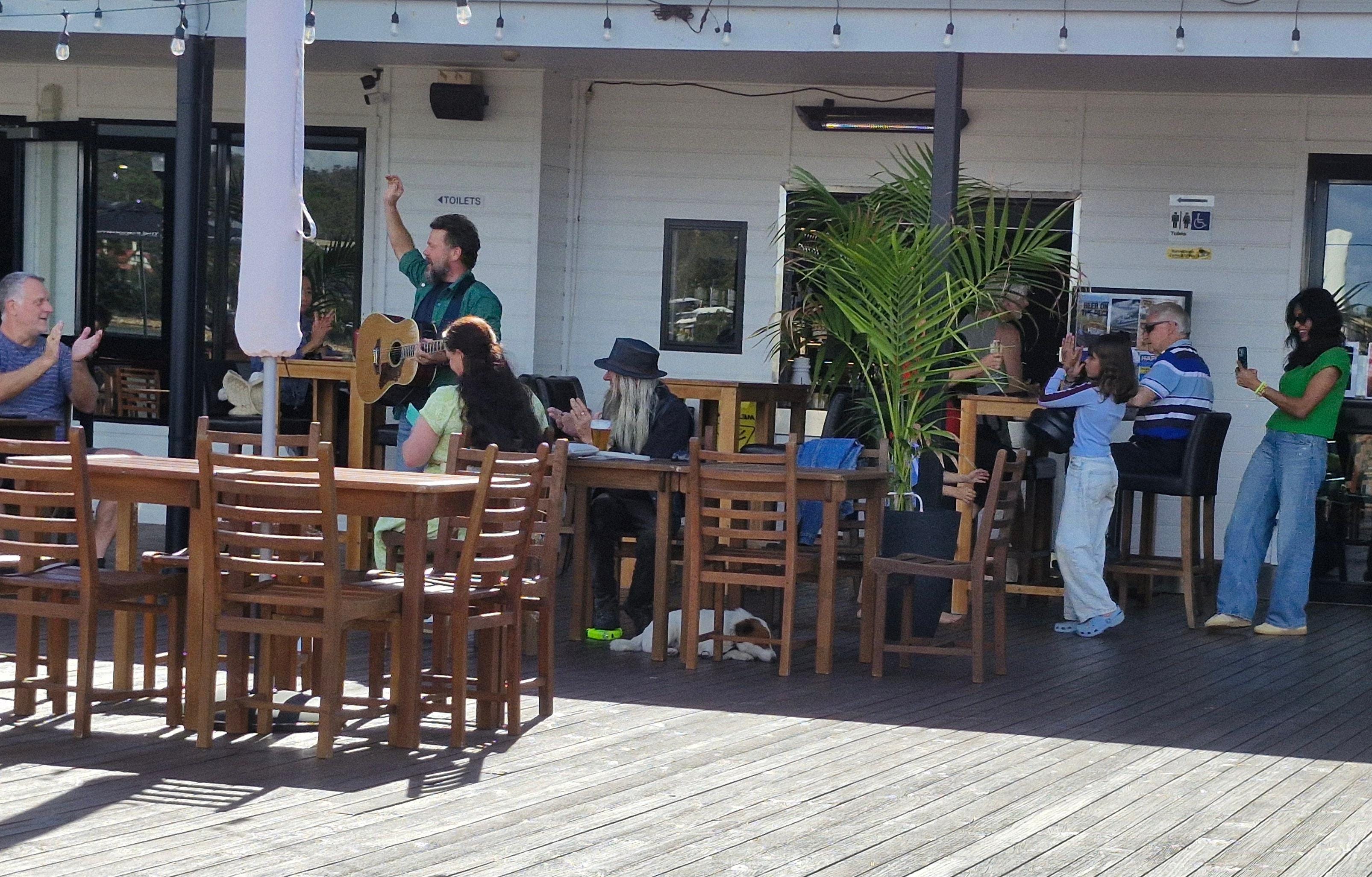 On the deck with Tim Busby