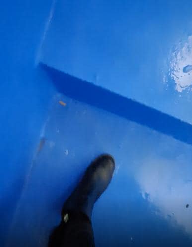 Water collection by front door.