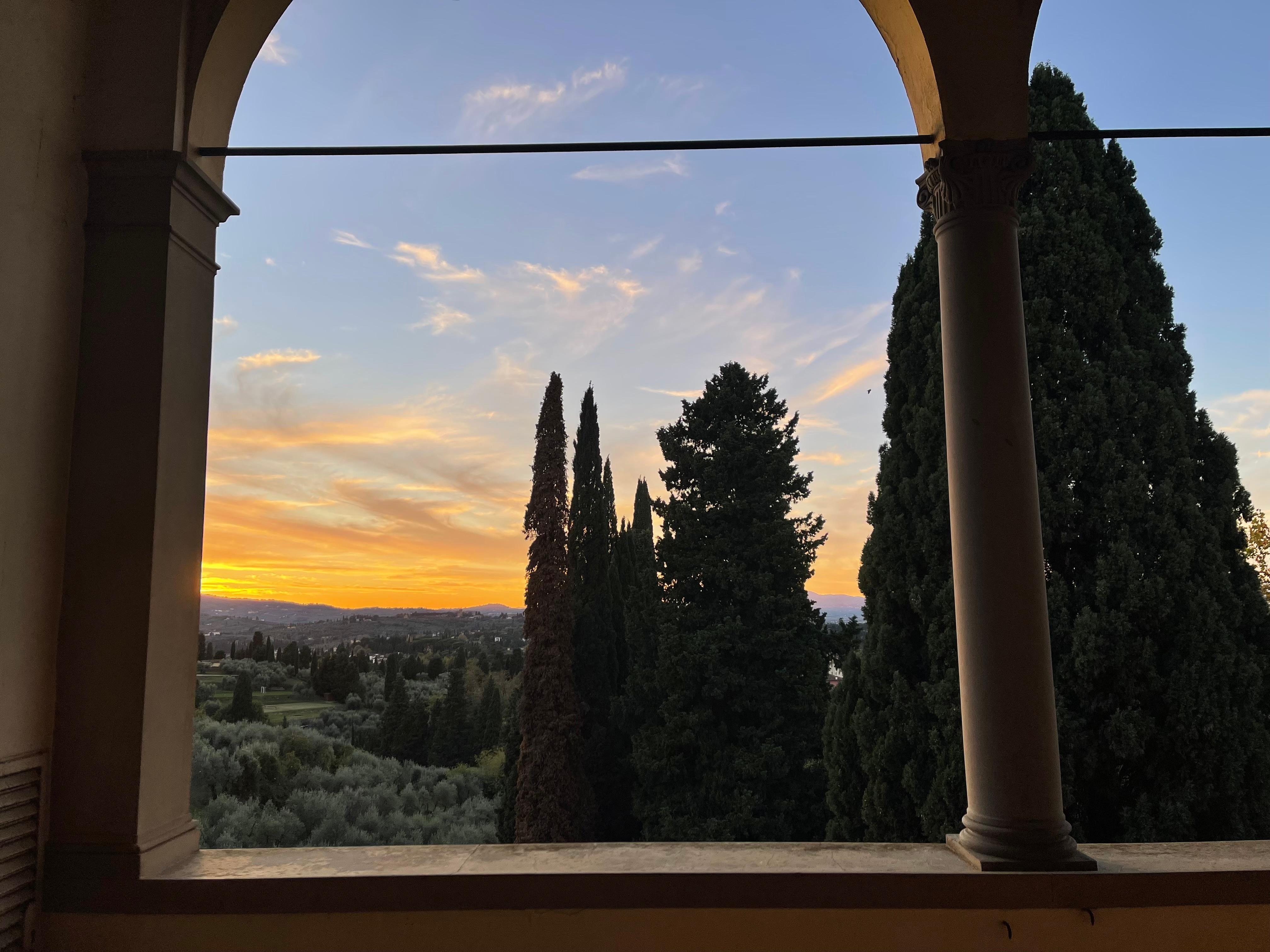 View from shared large top floor balcony