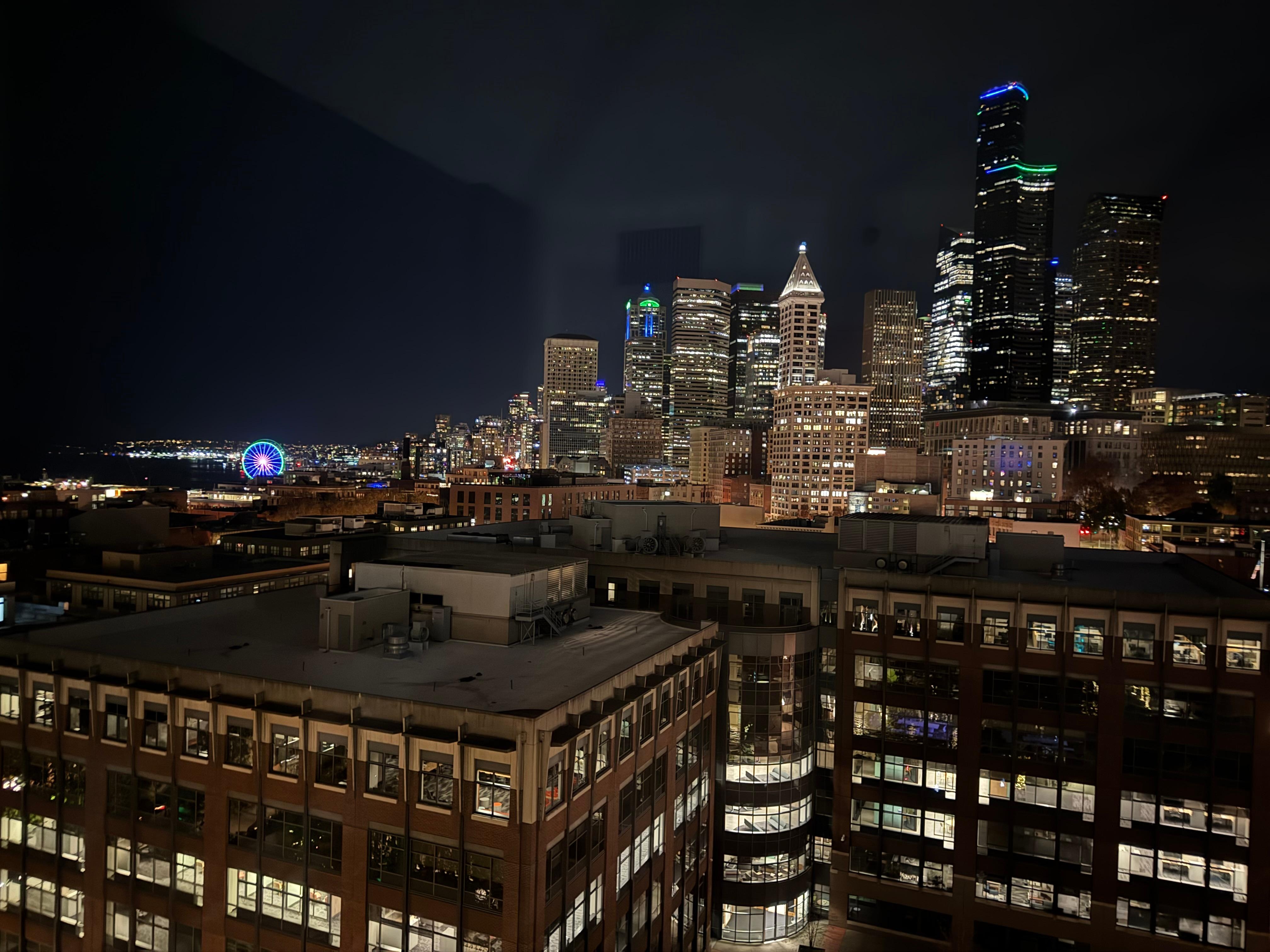 Night skyline from one of my windows. 