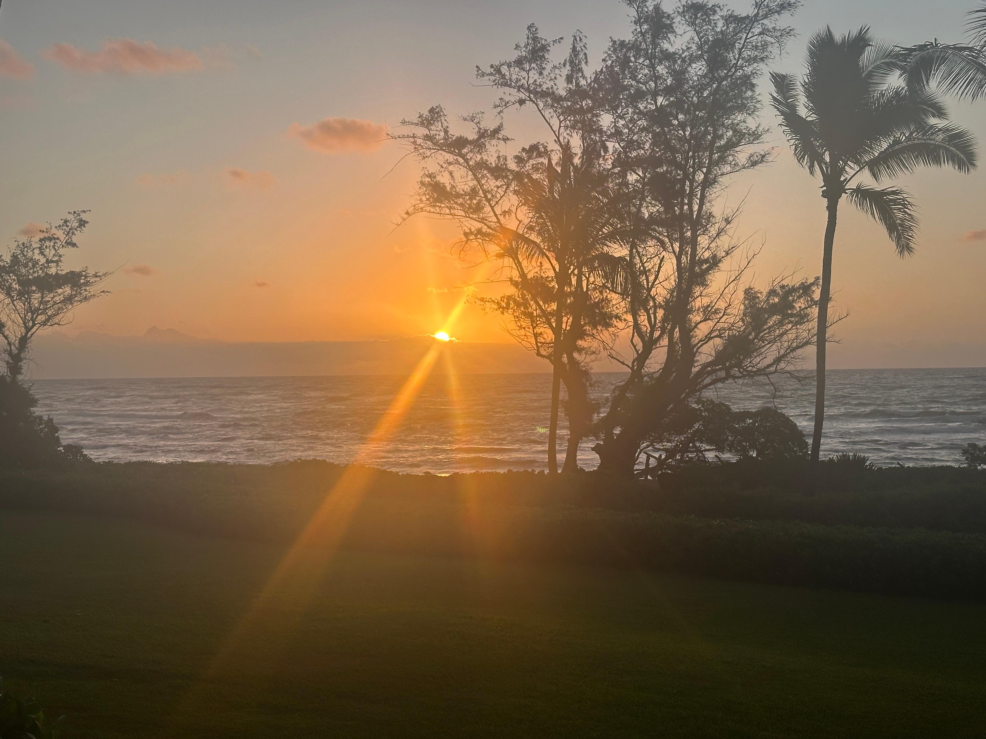 Amazing sunrises from the lanai.