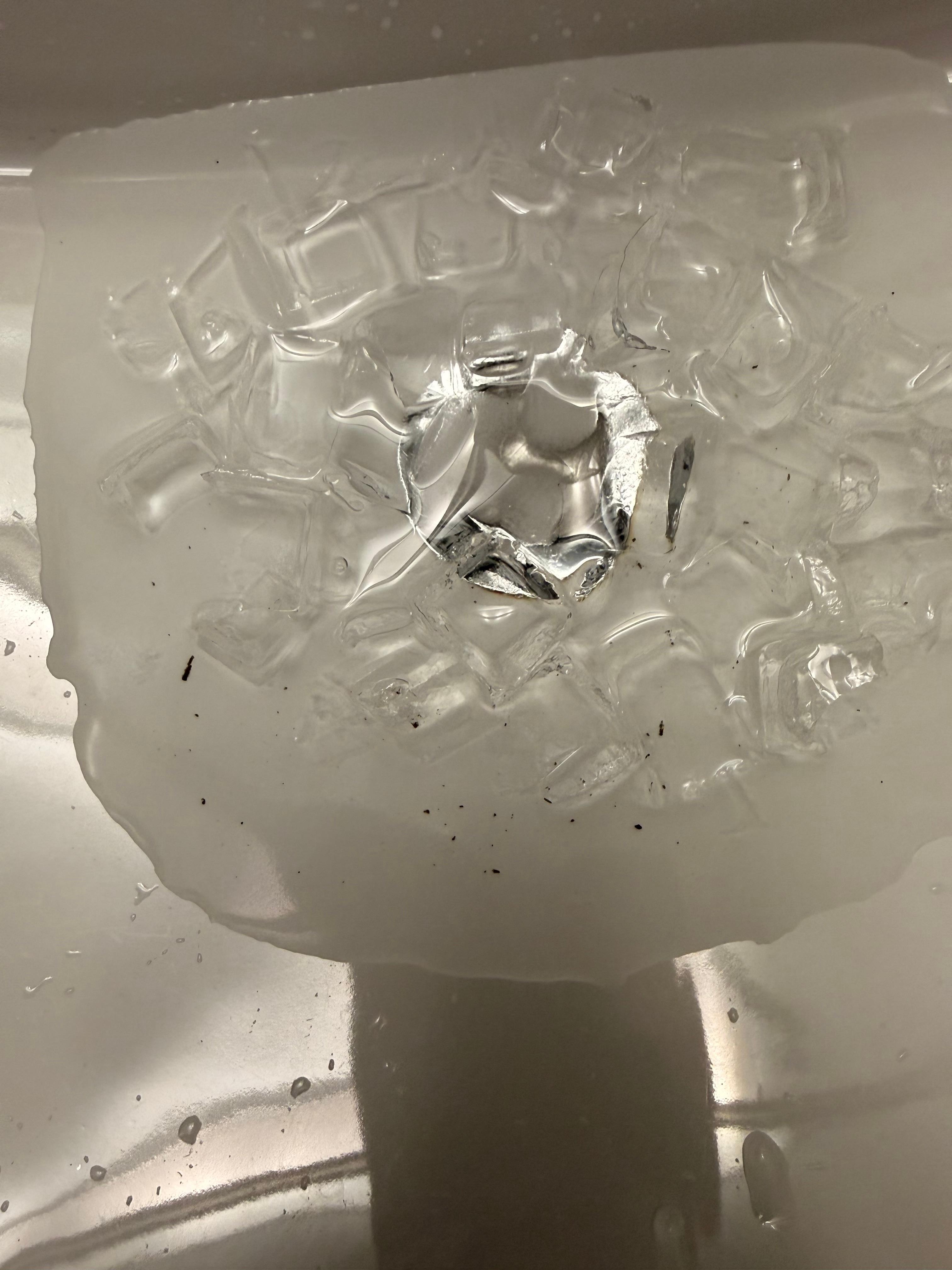 Debris from ice machine