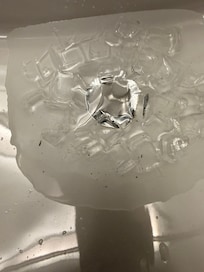 Debris from ice machine