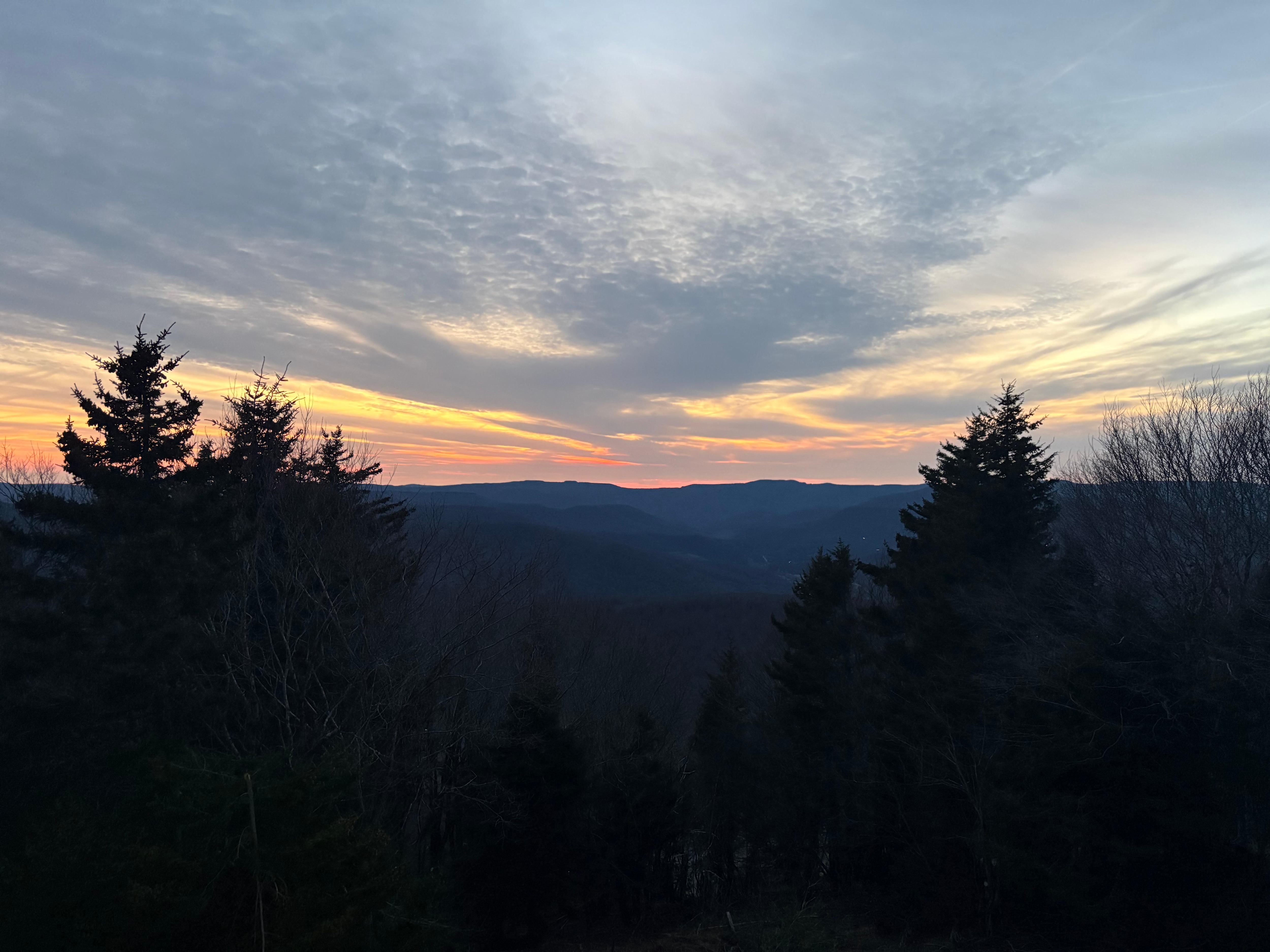Sunset view from the deck