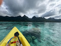 Quick ten minute paddle to the sand bar straight out from the property.