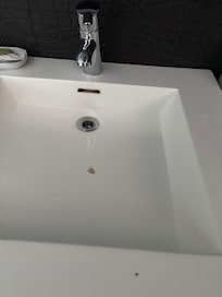 The bathroom which was mainly glass had deteriorated the edges