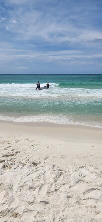 Beautiful beach steps away