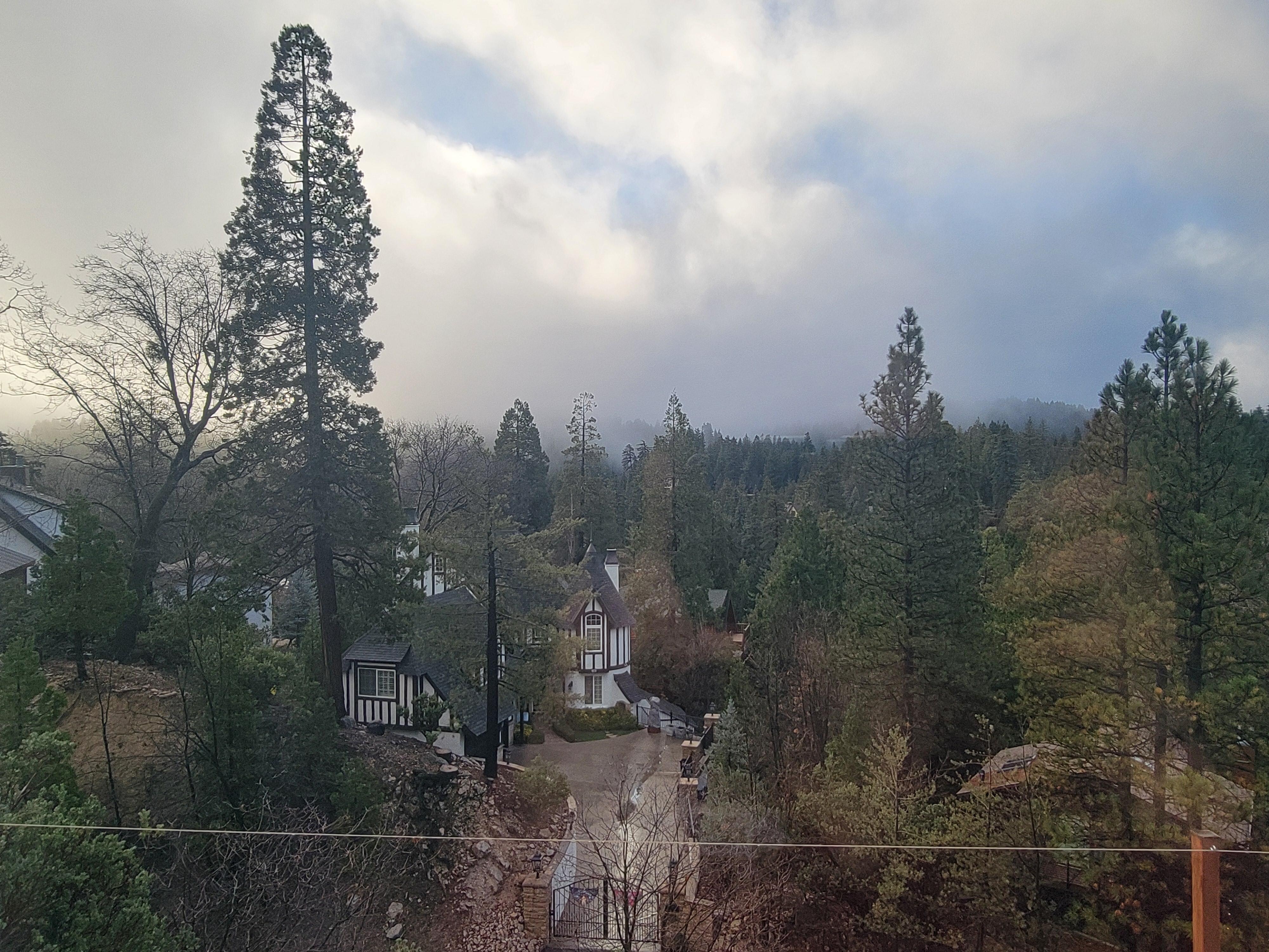 View off of kitchen area balcony