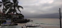 Vista do quarto em dia de inverno