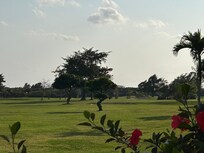 Looking out from the front hotel lounge on 1st floor (golf course).