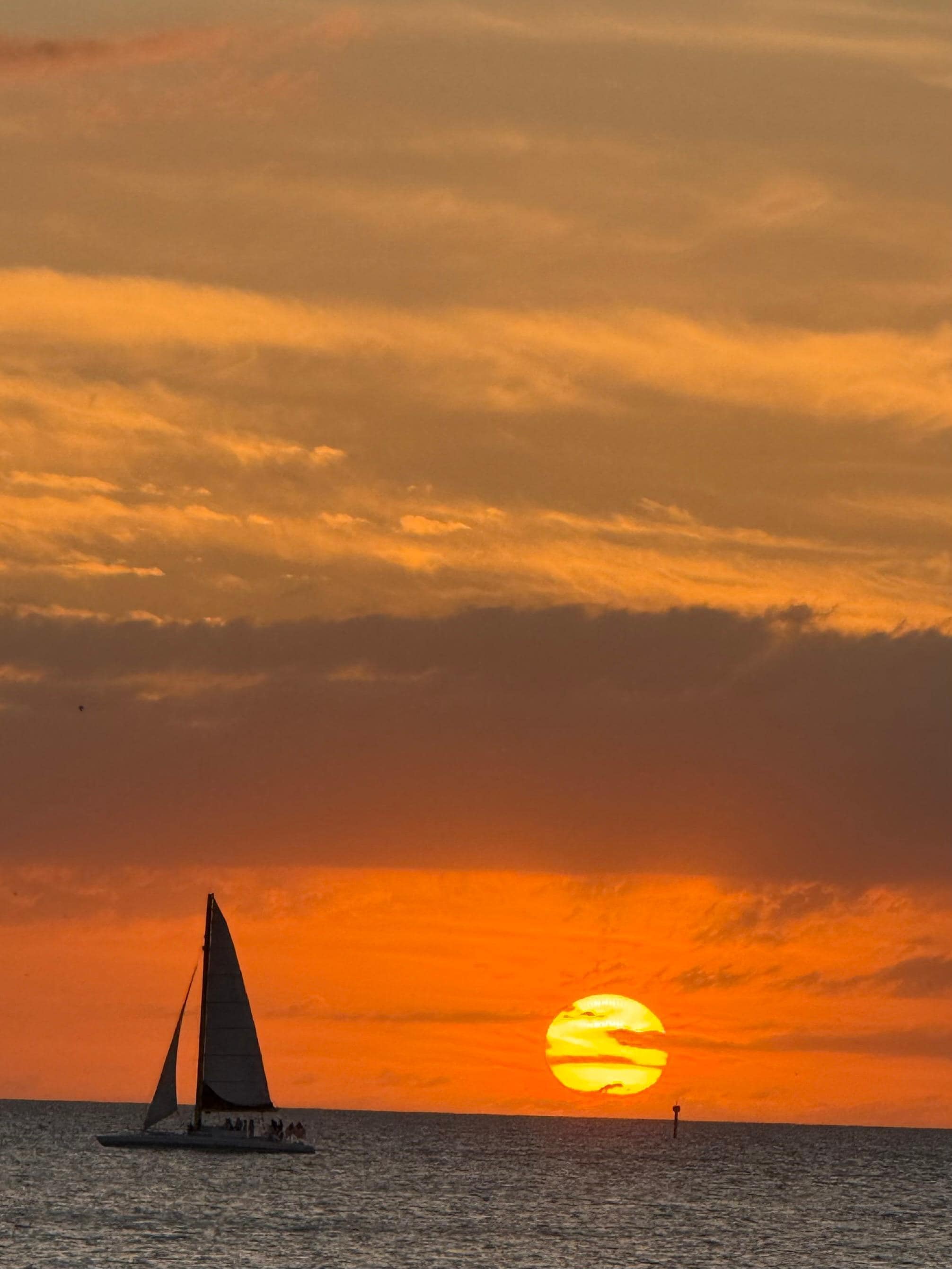 Sunset at beach within walking distance 