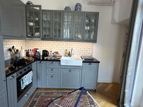 Kitchen is new and well-stocked with everything, including spices.