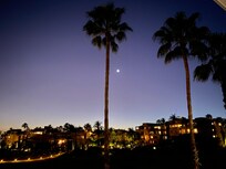 Twilight on the balcony.