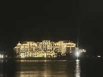 At night