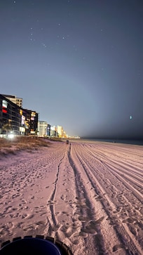 View down beach from windward entrance