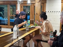 Basement was large and set up well. Movie theater was a big hit.