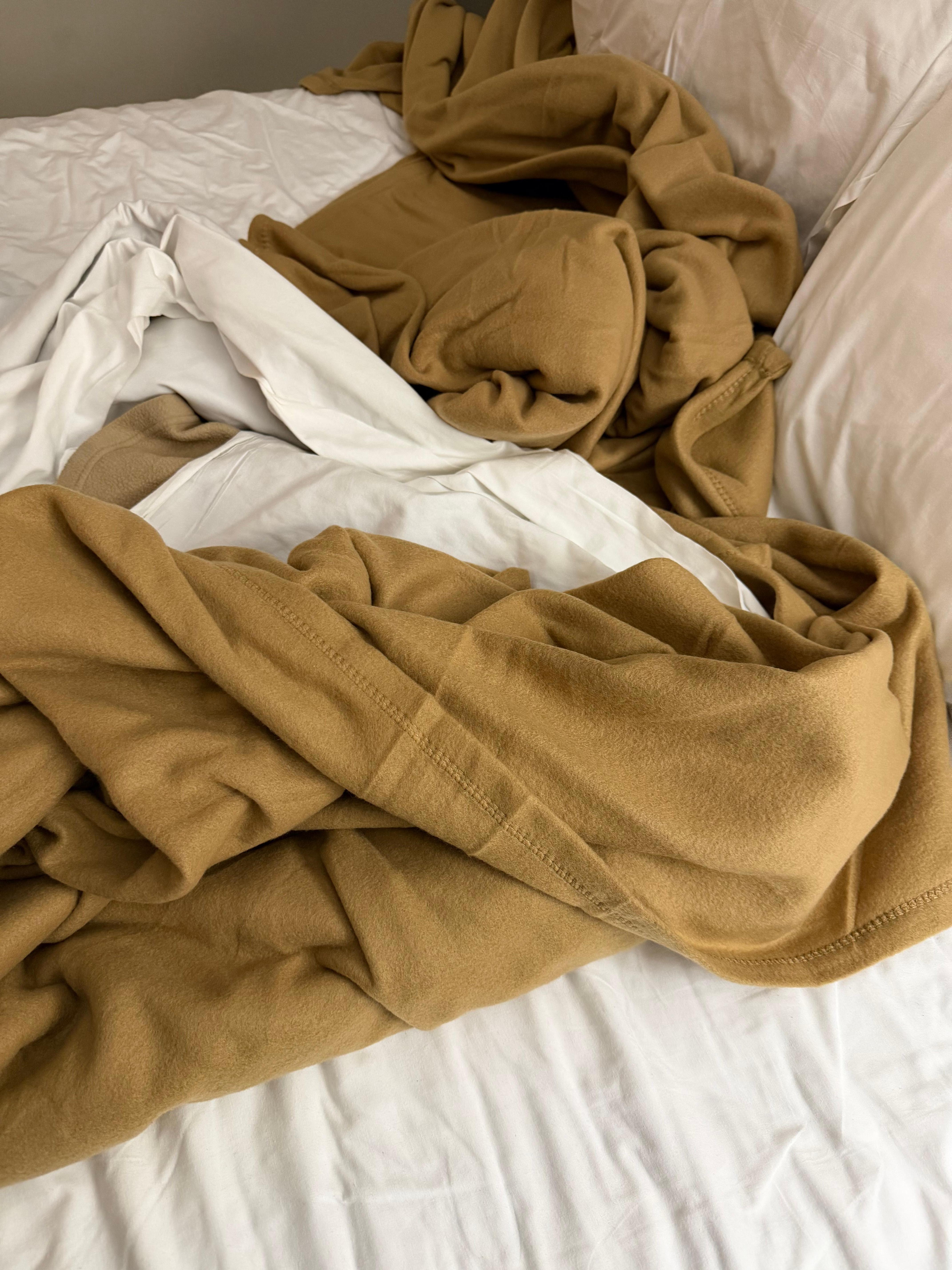 Blankets given to deal with cold. 