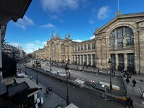 View from balcony at train station