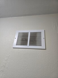 The vent in the bathroom