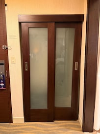 Door is broken, can’t even access the bathroom. They came to fix it but they can’t resolve the musty odor that’s permeating the room