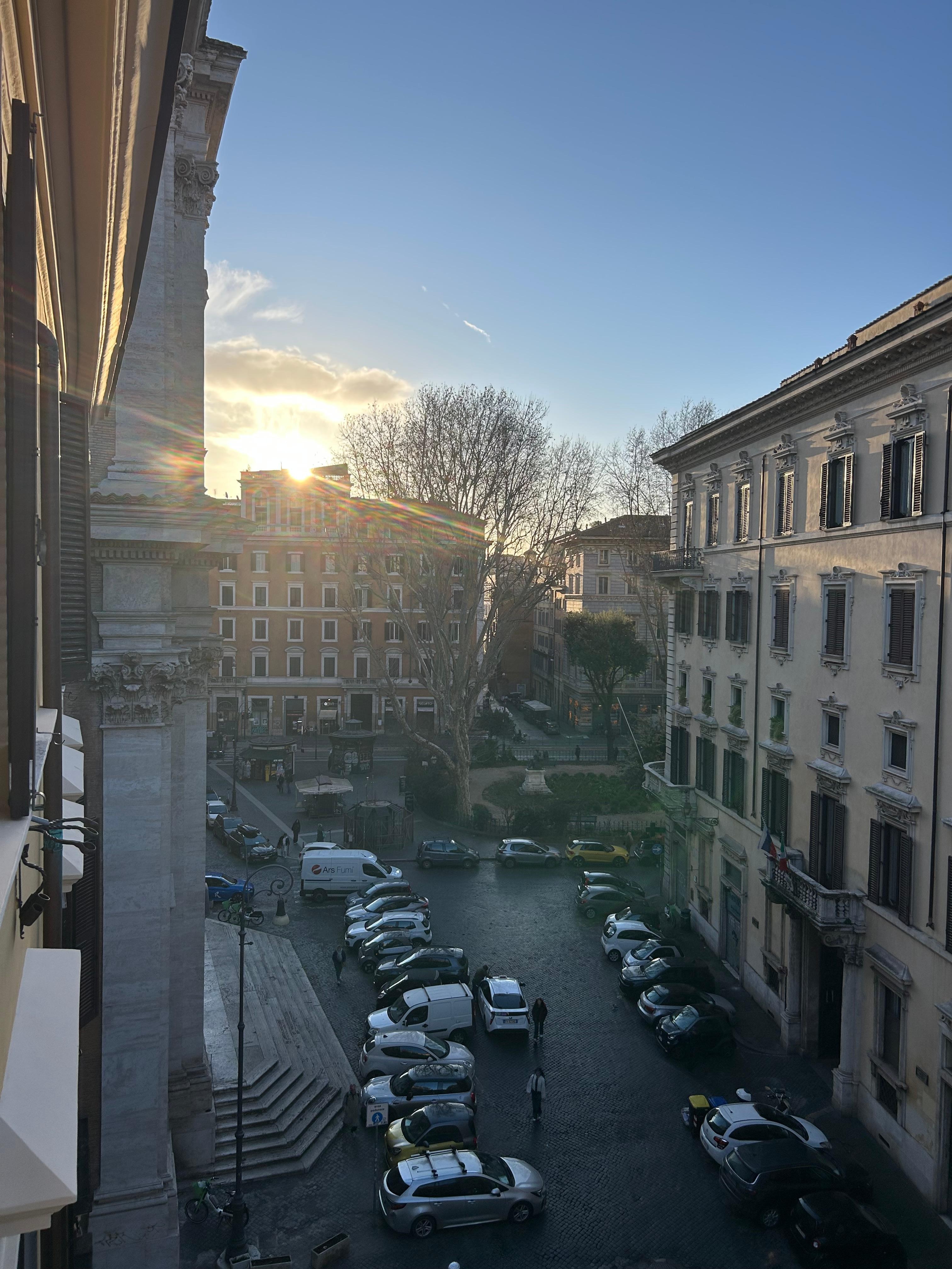 sun rise from room window