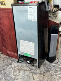 Appliance with back facing the living area.