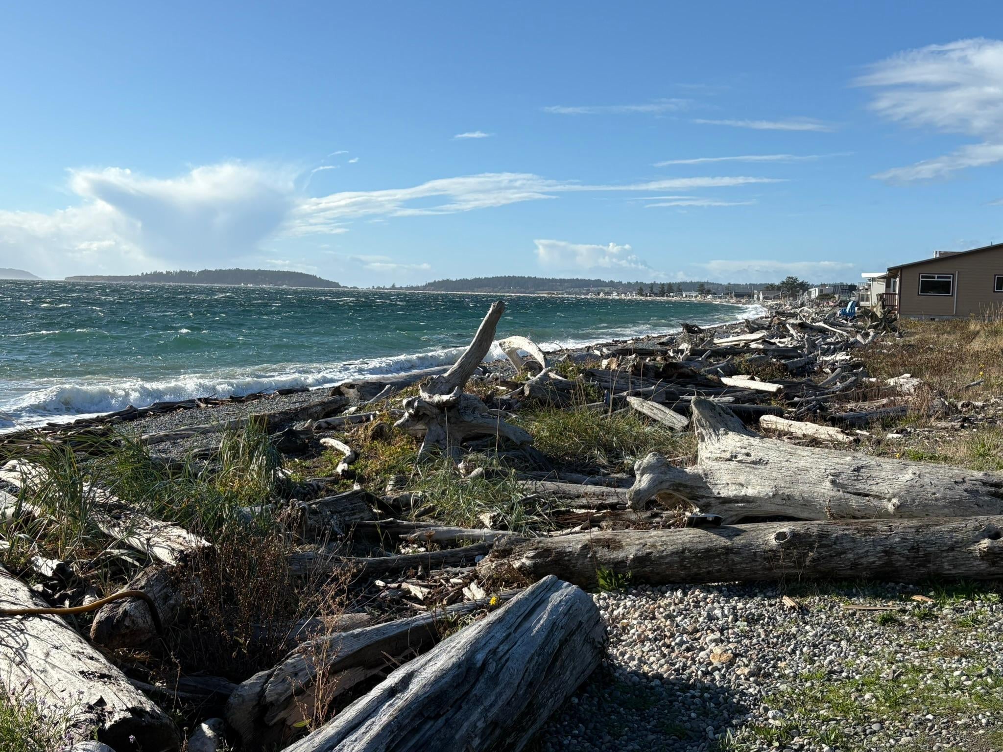 The beach across the street.