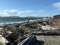 The beach across the street.