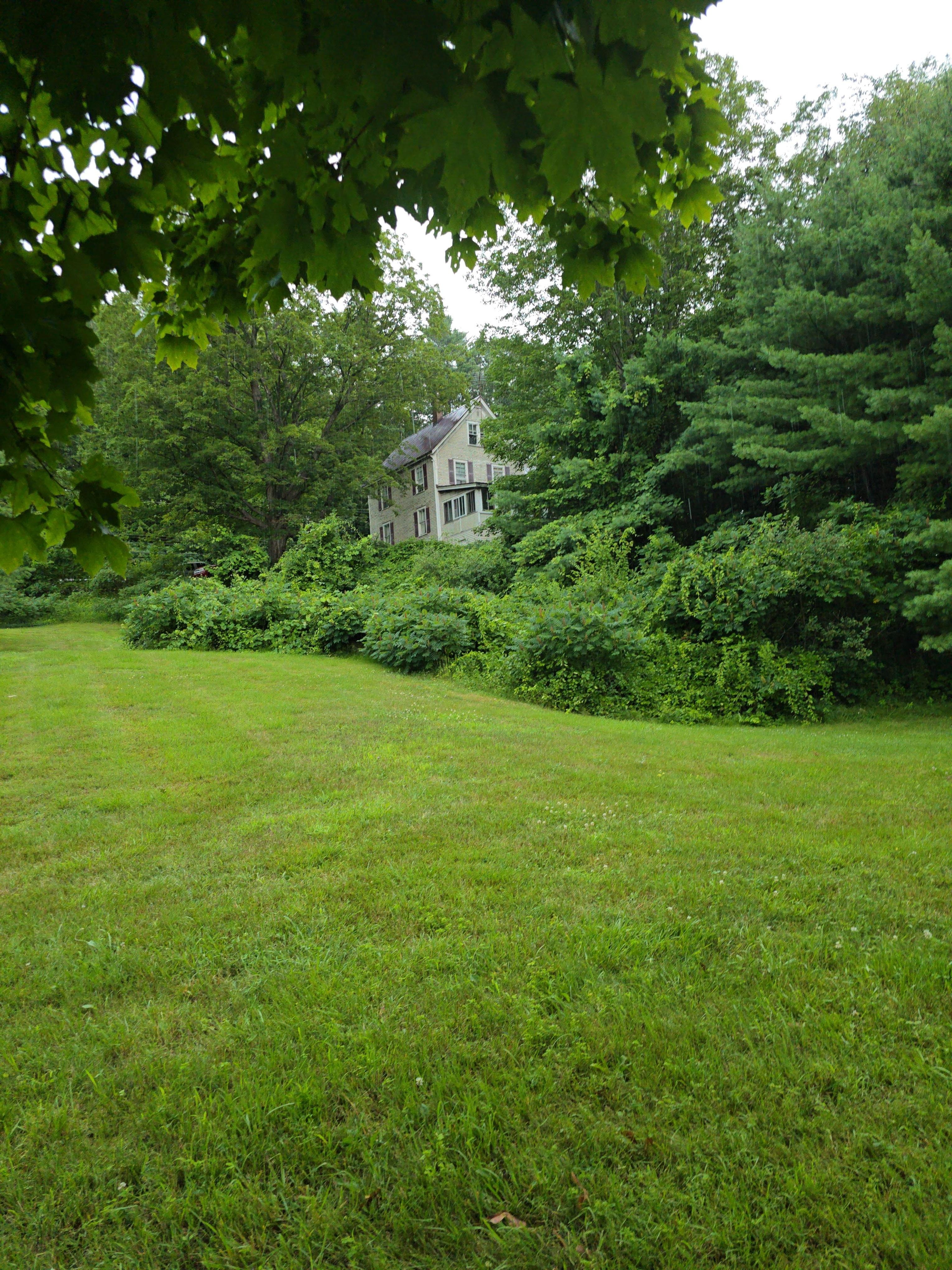 View of us walking to the house from the back you can see it on the road