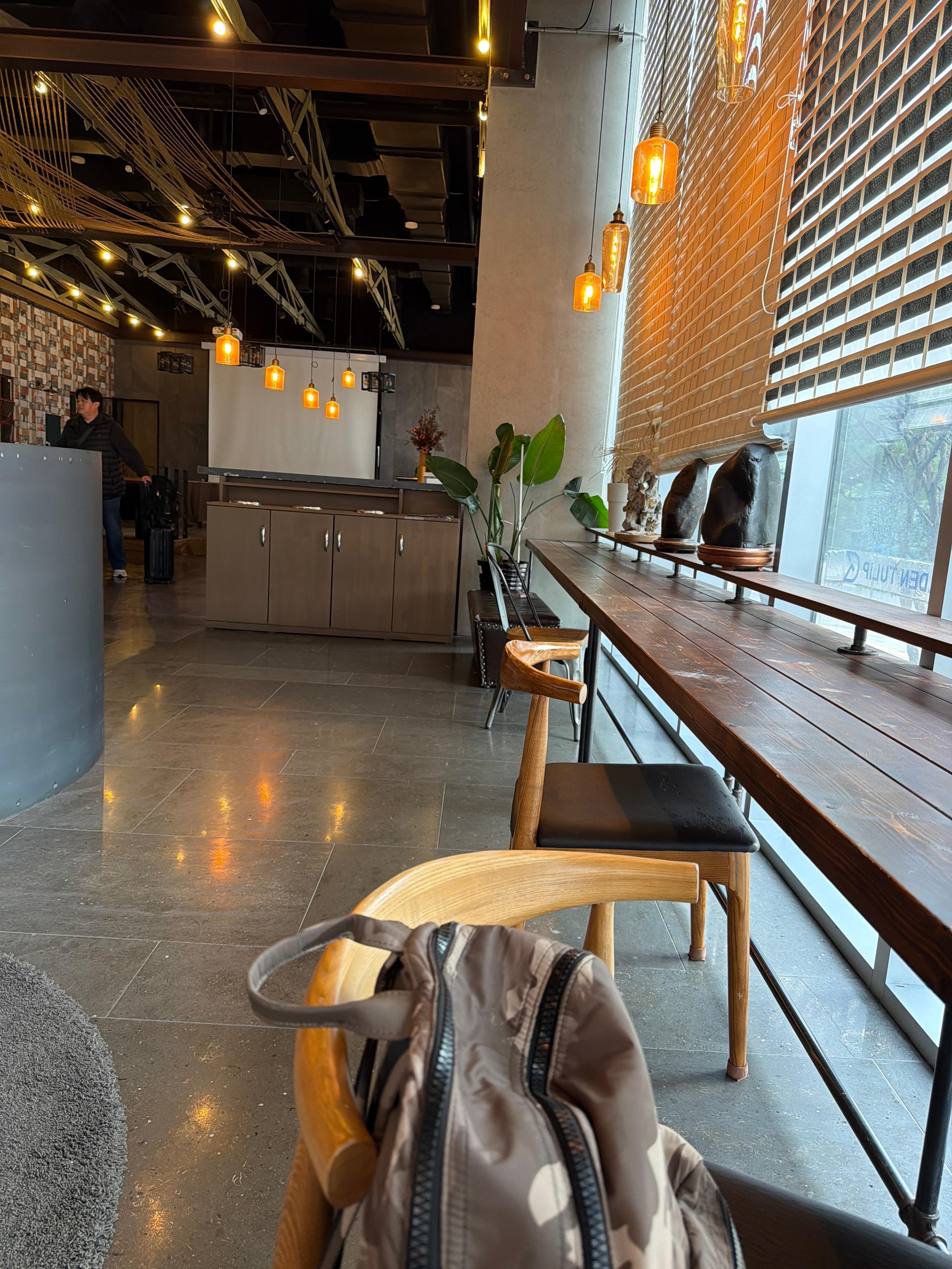 The lobby waiting area