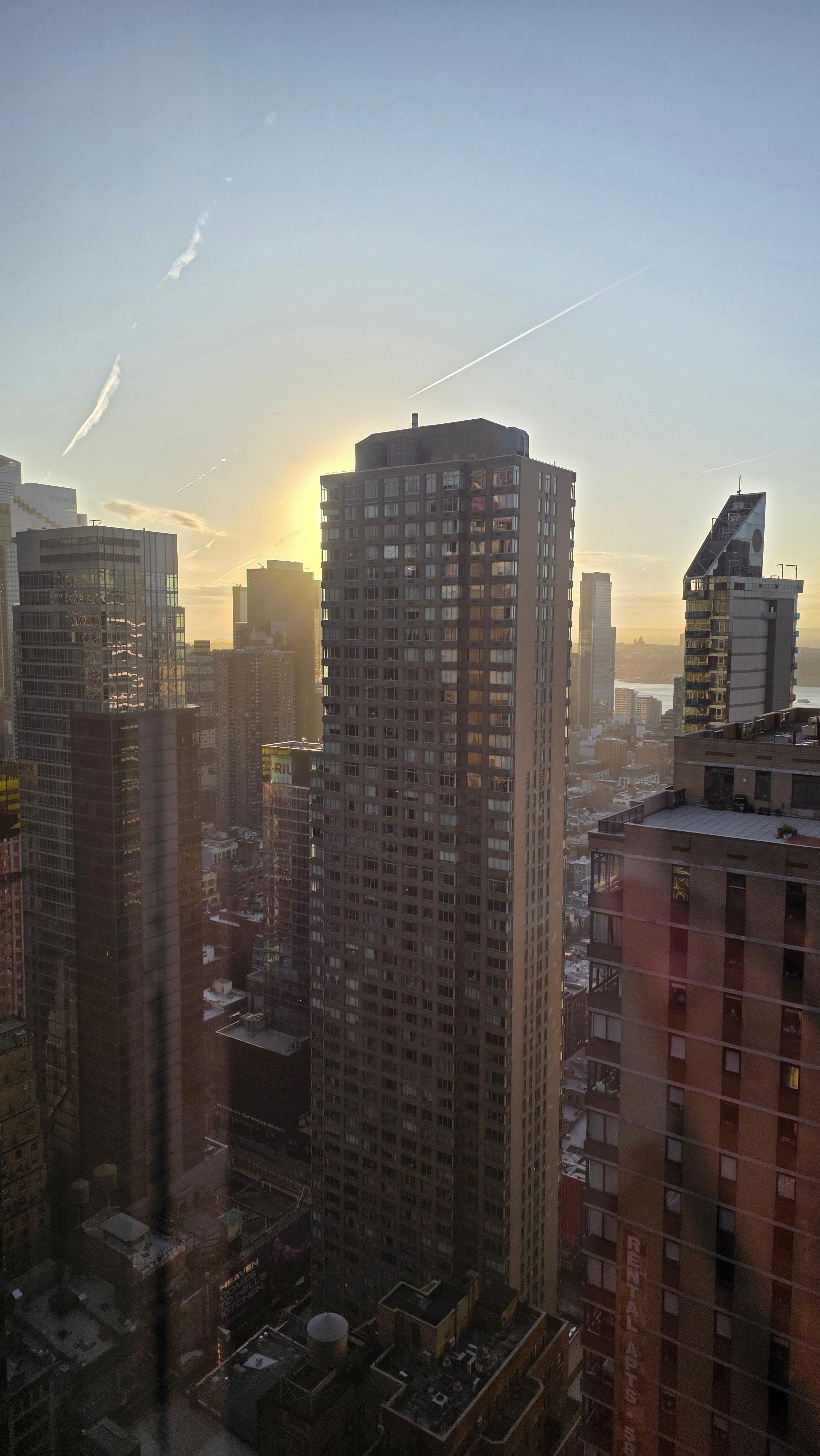 42 floor view at sunset