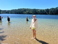 at the pond