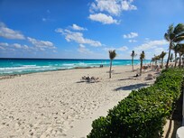 Beautiful white sand beach.