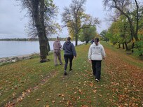 Host is correct that the beach is a 2 minute walk from the house. It was a lovely walk even though rain cut it shorter than we'd hoped for.