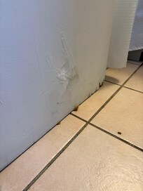 Bottom of the door falling apart from ongoing moisture