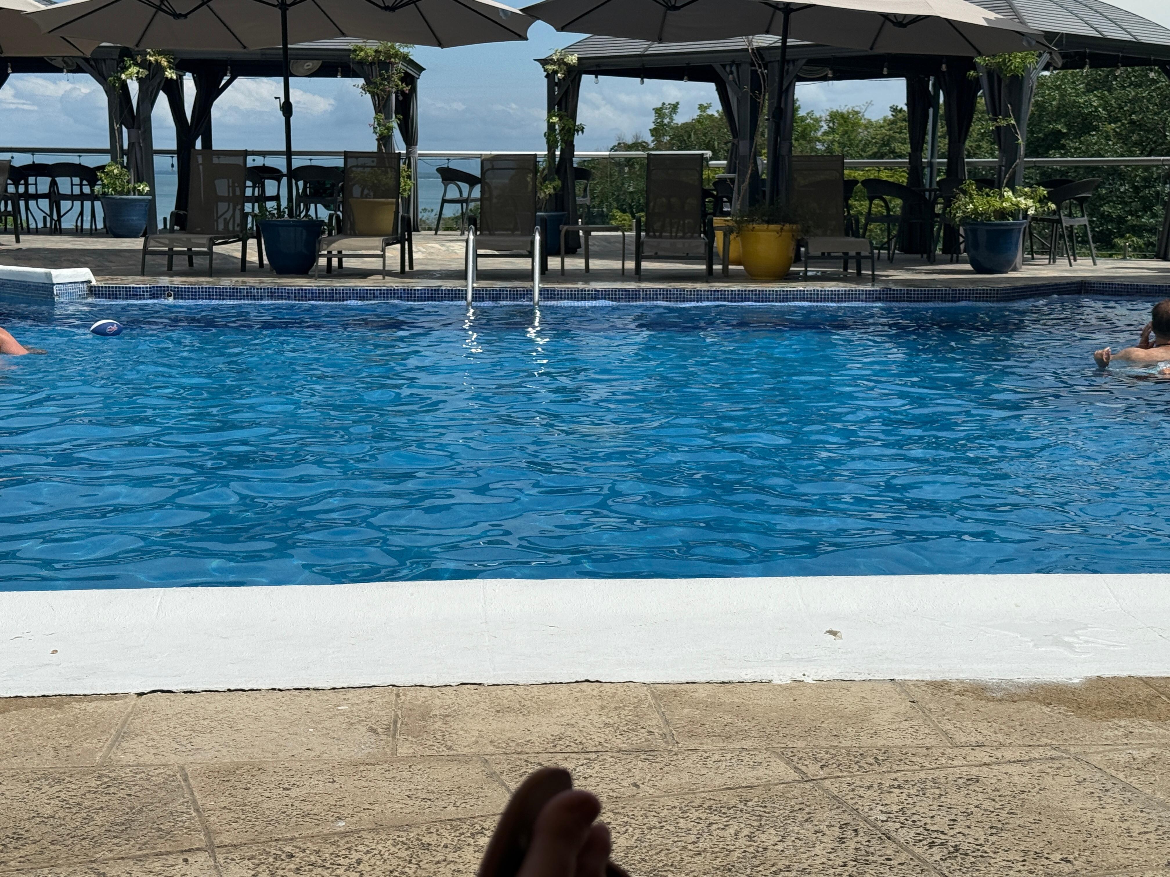 Pool- not large but lovely and rarely crowded