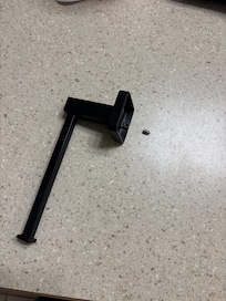 The allen head screw is too short to lock behind the round fixture below and kept falling off